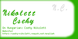 nikolett csehy business card